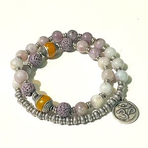 Tourmaline Mala Gemstone Bead Bracelet 🤲📿